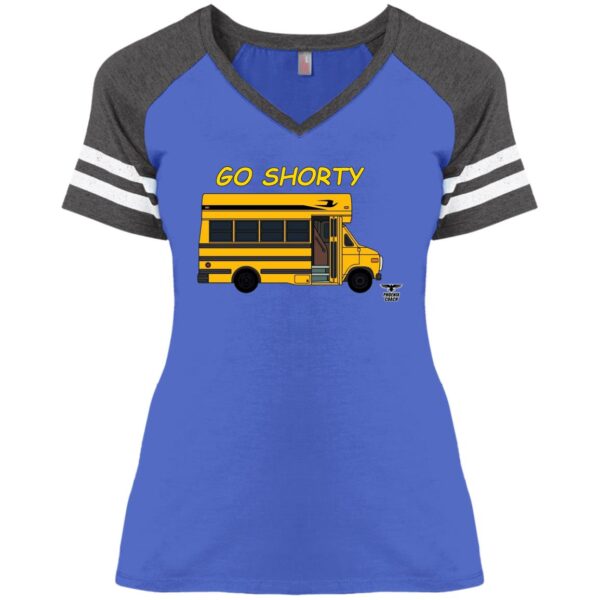 Go Shorty Skoolie DM476 Ladies' Game V-Neck T-Shirt - Image 6
