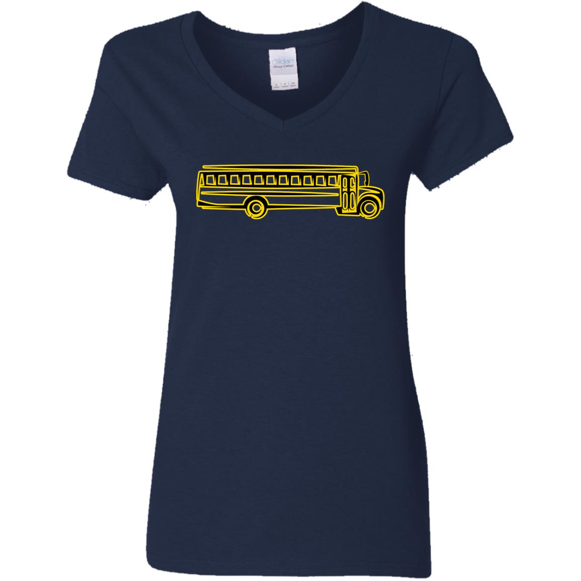 Skoolie Graphic G500VL Ladies' 5.3 oz. V-Neck T-Shirt - Image 3