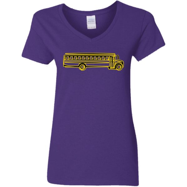 Skoolie Graphic G500VL Ladies' 5.3 oz. V-Neck T-Shirt - Image 4