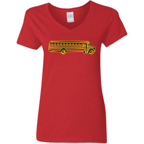 Skoolie Graphic G500VL Ladies' 5.3 oz. V-Neck T-Shirt - Image 5