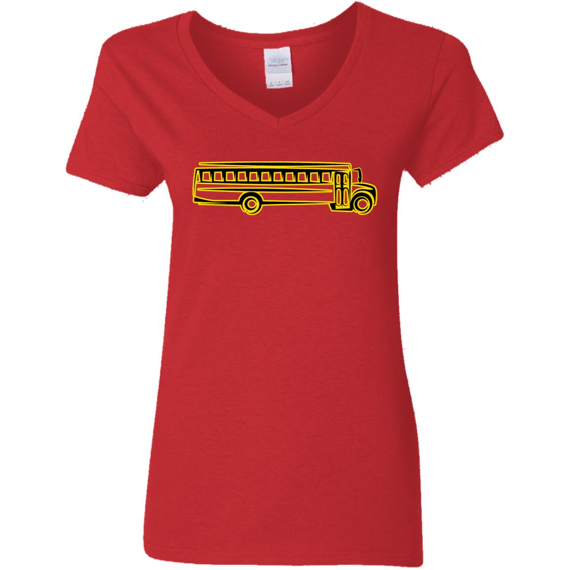Skoolie Graphic G500VL Ladies' 5.3 oz. V-Neck T-Shirt - Image 5