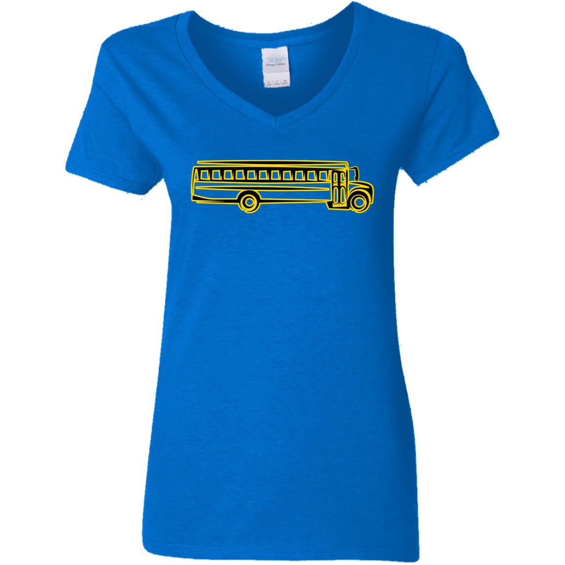 Skoolie Graphic G500VL Ladies' 5.3 oz. V-Neck T-Shirt - Image 6