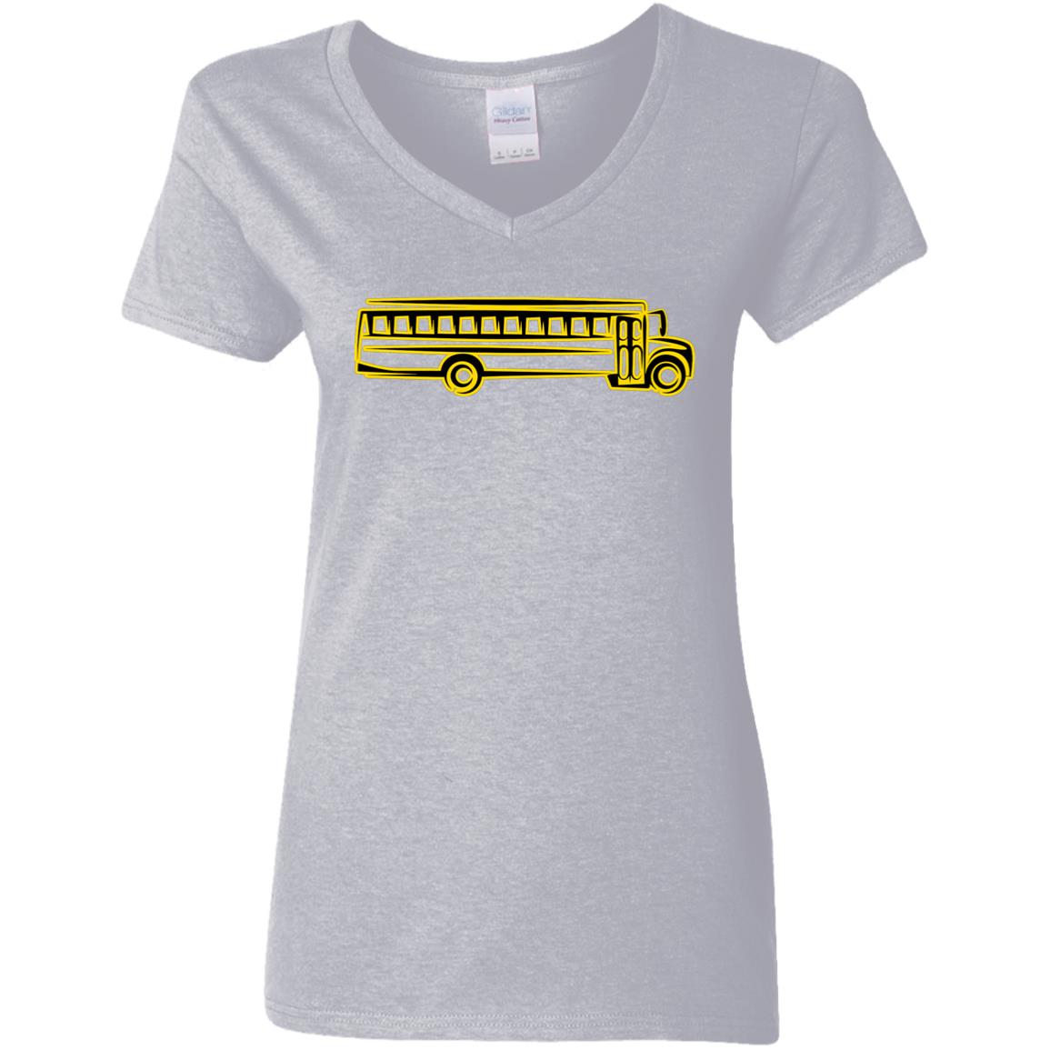 Skoolie Graphic G500VL Ladies' 5.3 oz. V-Neck T-Shirt - Image 7