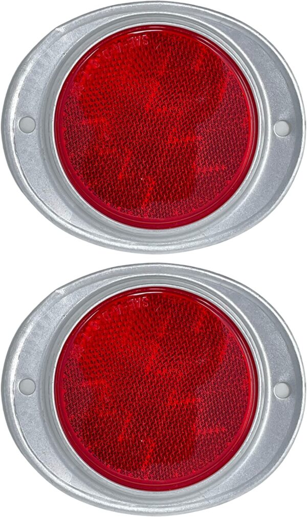 3" Lens 2-Hole Mounting Red Reflectors All Star Truck Parts #RF3023