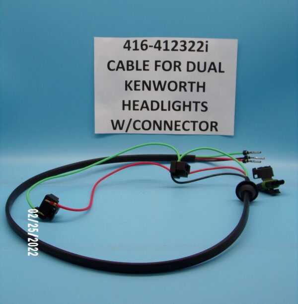416-412322 - CABLE ASSY 46.5" BLK/RED/GRN